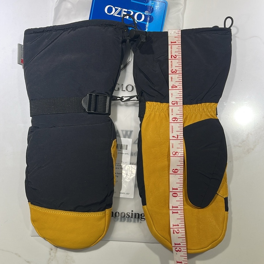 🥳🥳OZERO Leather/Thinsulate Snow Yellow/Black Size L